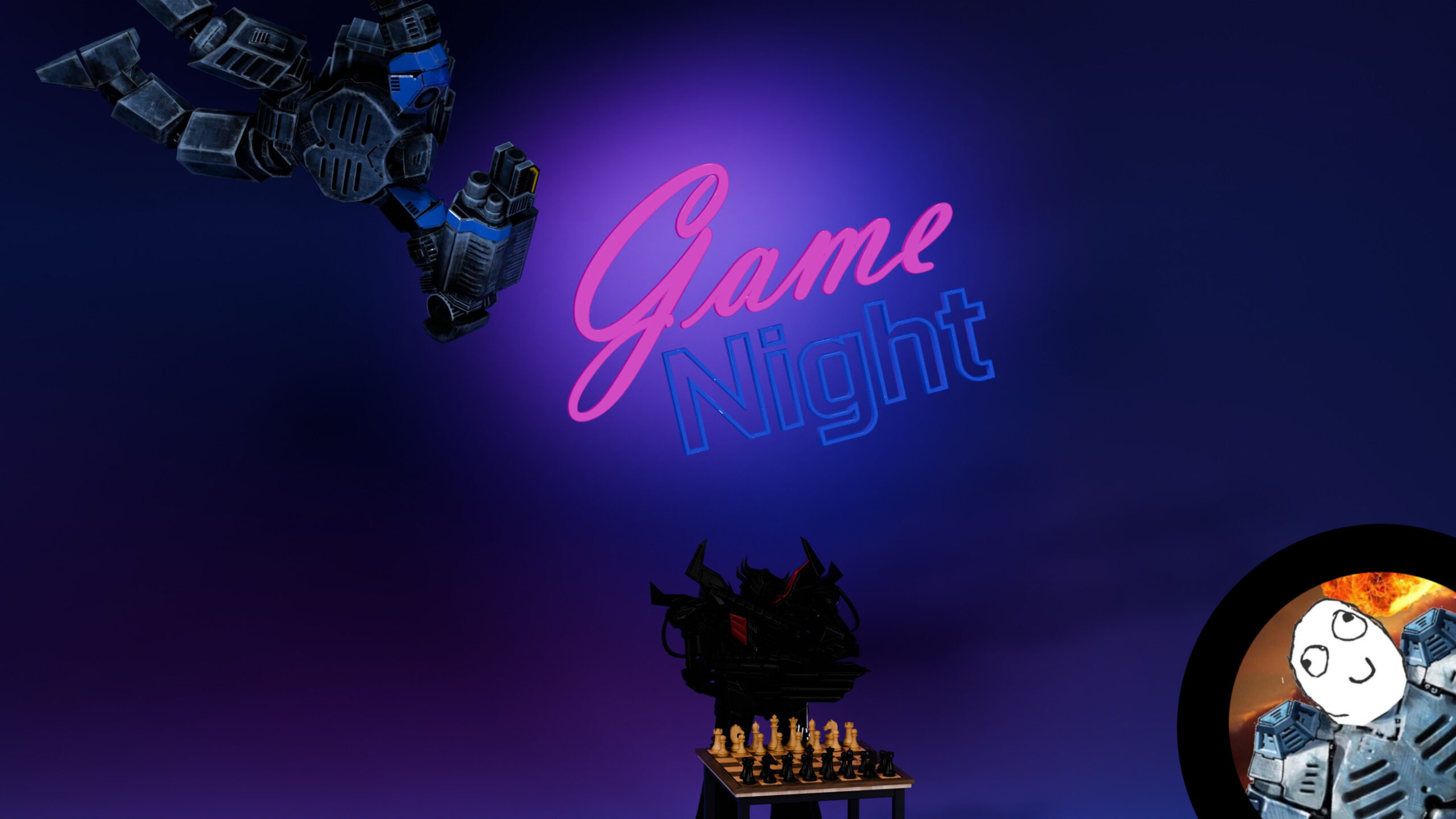 An image similar to Community Game Night, but with TheMemeCommander's logo in the corner.
