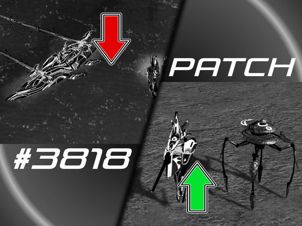A graphic rendention of the Seraphim Tier 2 Destroyer, as well as the Seraphim Tier 3 Sniperbot, both of which were major changes in this patch.